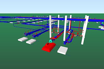 3D Rendering einer LNG-Verladung