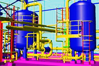 3D Modell einer Kondensataufbereitungsanlage