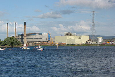 Blick auf ein Energiekraftwerk