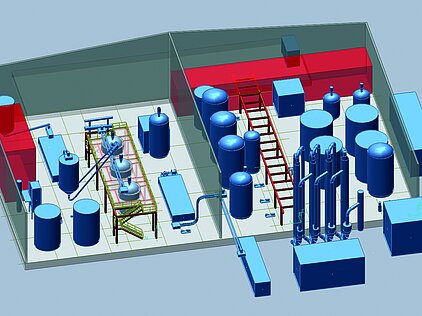 3D Modell einer Silikatanlage