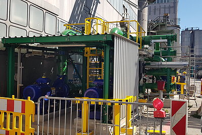 Außenansicht einer Düngemittelanlage